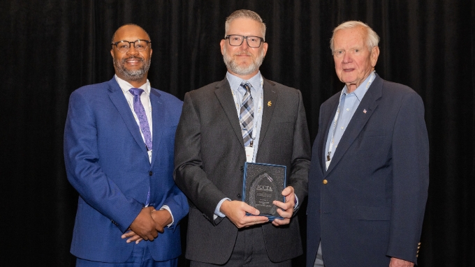 RVC President Dr. Spearman, Bourn & Koch VP Todd Wells, and RVC Board Chair Bob Trojan